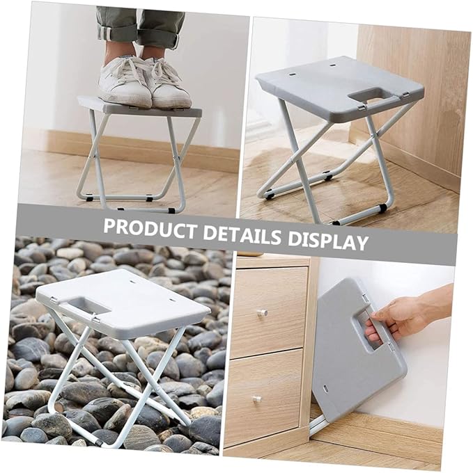 SUPVOX Portable Folding Stool Lightweight and Multi-Purpose Garden and Fishing Seat Non- Design for Outdoor Use Compact and Convenient for Camping and Travel