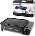 Butane Stove with Griddle Top and Carrying Case Portable Outdoor Cooking (Stove Griddle + Butane)
