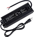 LED Power Supply 250W Waterproof IP67 100V-265V AC to 24V DC 3-Prong Plug with 3.3 Feet Cable for LED Strip Lights