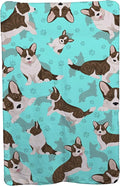 Caroline's Treasures MLM1046TBLT Brindle Cardigan Corgi Soft Travel Blanket with Bag Airplane Blanket Indoor Outdoor Camping Blanket for Traveling Picnics Beach Trips Concerts