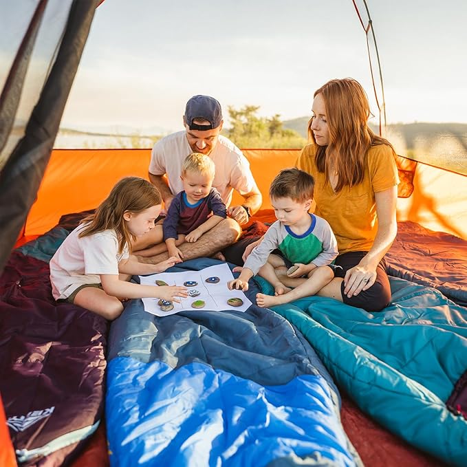 Kelty 4/6 Person Freestanding Rumpus Tent for Camping Car Camping Festivals and Family with Extra Large Vestibule