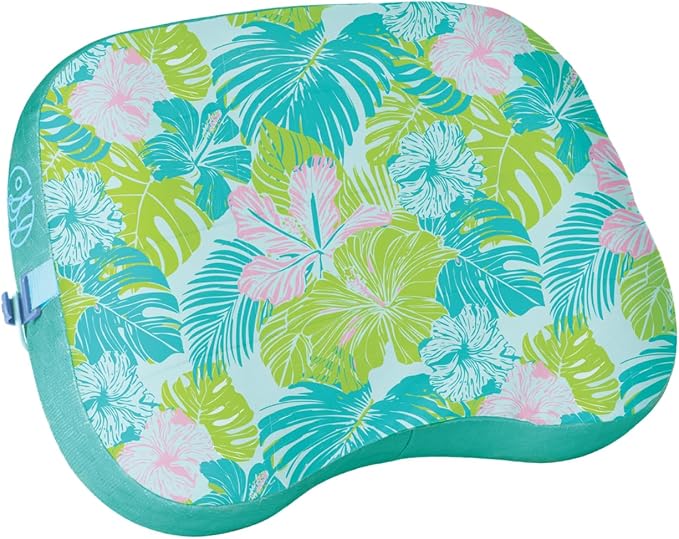 Ballast Beach Pillow – Comfy Durable &amp Compact Stays Put on Windy Beaches with Patented Sand Pouch Inflatable Pillow for Beaches Pools Camping Festivals and Travel (Tropical Floral)