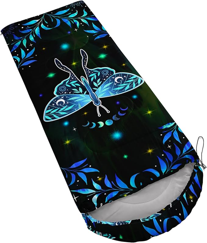 AILONEN Kawaii Panda Sleeping BagsLightweight &amp Waterproof3 Season Warm &amp Cool WeatherDreamy Purple Flower Animal Themed Sleeping Bags for BoysGirlsKidsAdults TravellingOutdoors