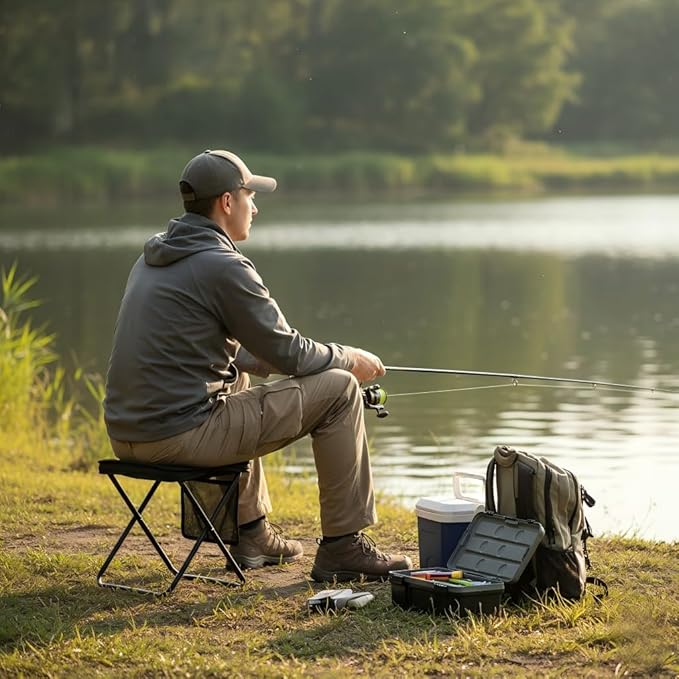 Portable Folding Camping Chair 2 Pack Lightweight Compact Backpack Stool for Outdoor Hiking Fishing Beach Concert and Garden13 inches x 10.62 inches x 12.2 inches