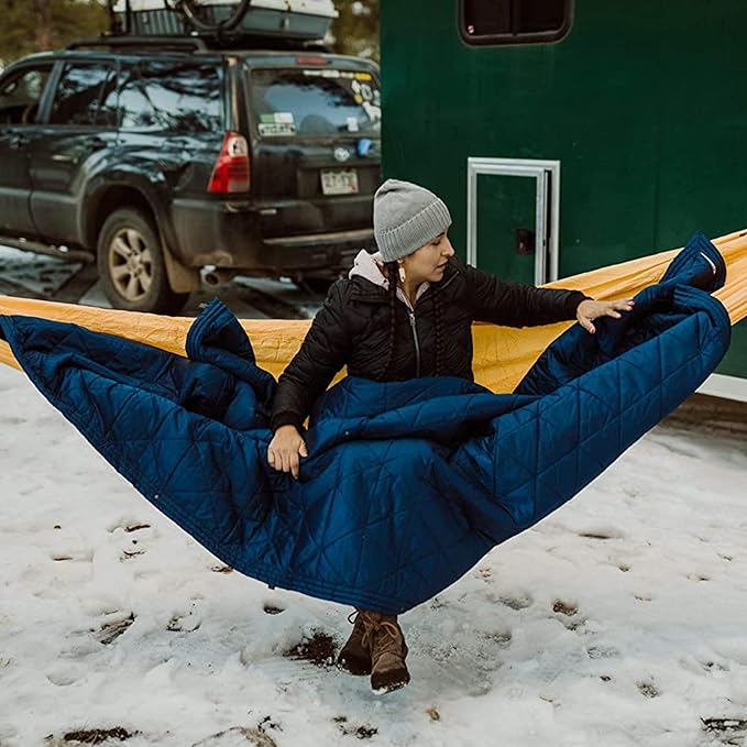 KAMMOK Field Blanket - Microfleece Water Resistant Portable Durable Indoor/Outdoor Camp Blanket (84 in × 50 in) - Midnight Blue