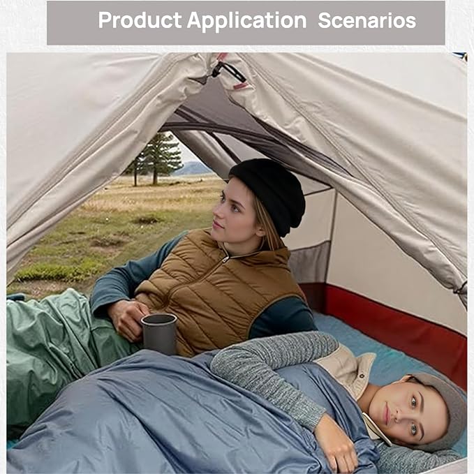 Mini Adult Travel Lightweight Down Cotton for Camping Hiking &amp Backpacking Compact Portable Waterproof Shadow Blue 80.7×33.5 inches