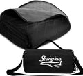 Waterproof Outdoor Blanket 92”X 60” Packable Stadium Blankets for Camping with Quilted Fleece Lining Large Windproof Emergency Throw Mat for Garss Picnic Hiking Road Trip Machine Washable Black