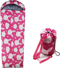 Kids Sleeping Bags - Camping Sleeping Bags with Carry Bag - Compact Sleeping Bag for Hiking Backpacking 3 Season Warm &amp Cool Weather Lightweight Waterproof Outdoor Travel for Boys Girls