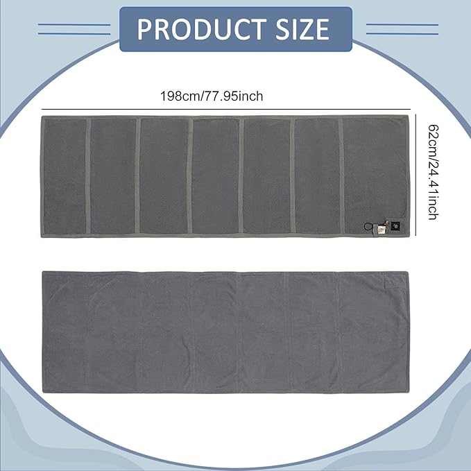 Heated Sleeping Bag Pad Heater Winter with Storage Bag Liner for Sofa Cold Weather Backpacking Outdoor Sport