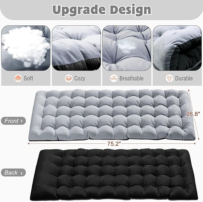 ABORON 5 Positions Camping Cots for AdultsOutdoor Folding Sleeping Cot/MatFolding Chaise Lounge Chair with PillowPortable Reclining Chair for Beach Lawn Camping PoolSunbathing Chairs