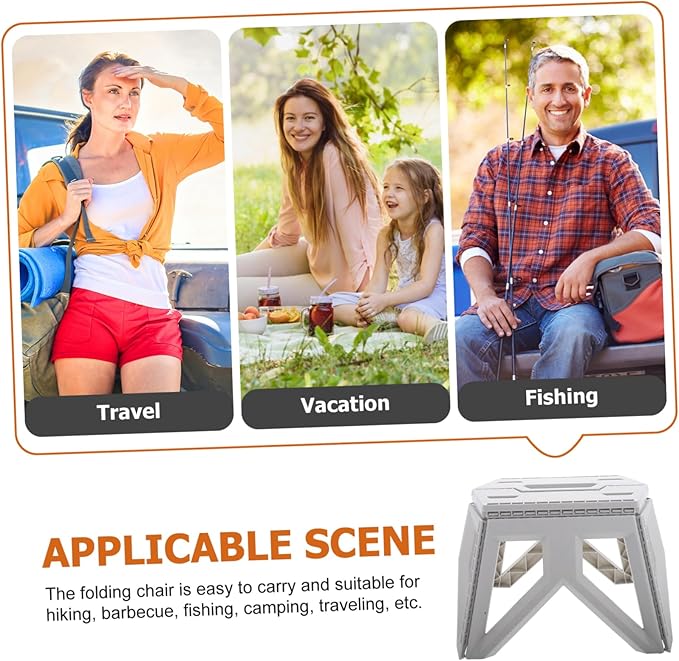 HEALLILY Lightweight Camping Stool Portable Collapsible Seat for Outdoor Camping Fishing Hunting