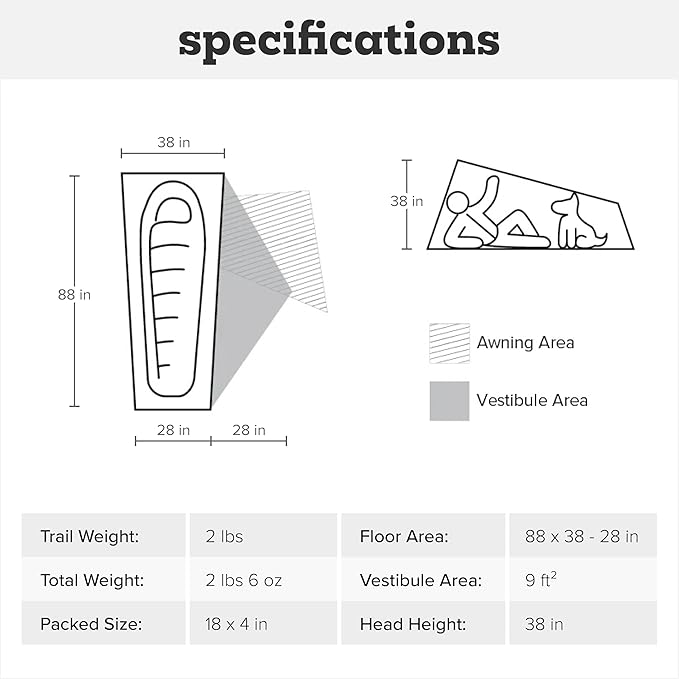 Big Agnes Copper Spur UL - Backpacking Tent for Camping 3 Season Ultralight Waterproof Anodized Poles