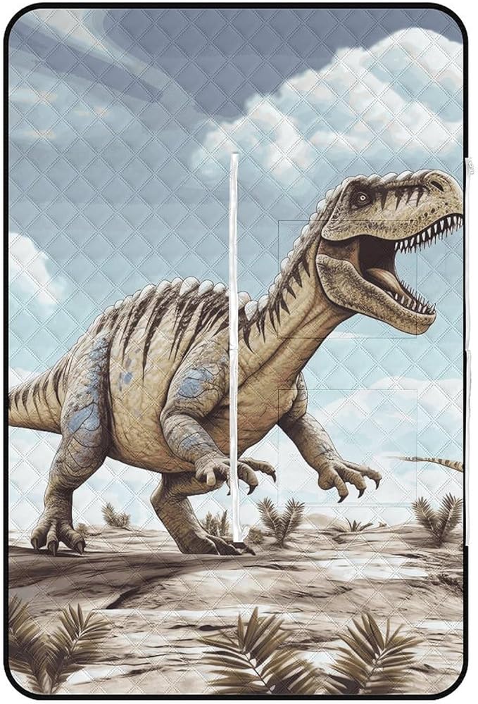 Zipper Dinosaur Walking Style Picnic Mat Suitable for Travel Camping Park Or Home Use