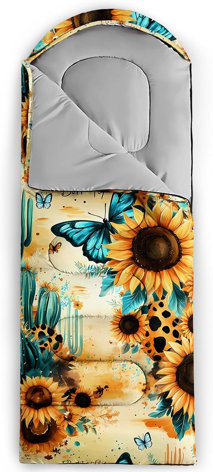 QOOMO Camping Sleeping Bags3 Season Warm &amp Cool WeatherLightweightWaterproof Sleeping Bags for Adults &amp KidsTravelingand OutdoorsCamping Gear Equipment