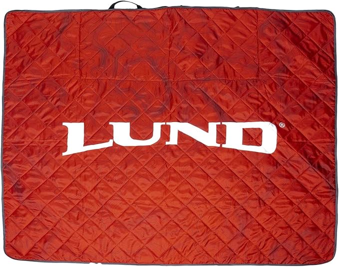 Lund Logo Travel Blanket w/Water Resistant Fabric - Blue &amp Red LUN-63005