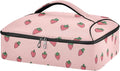 Casserole Carrier Strawberry PatternInsulated Casserole Carrier for Hot or Cold Food Thermal Lunch Tote for Potluck Parties Picnic Beach Fits 9 x 13 Inches Baking Dish