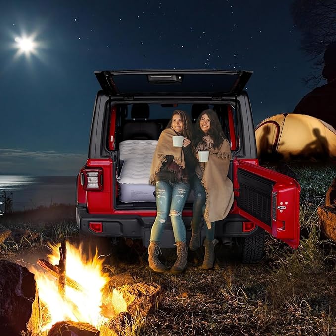 Jeep Mattress with Wireless Air Pump 10inch SUV Air Mattress Camping Bed for Jeep Wrangler JK JKU JL JLU Unlimited 4 Door Ford Bronco Subaru Forester