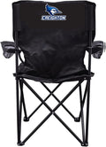 VictoryStore Outdoor Camping Chair - Creighton University Black Folding Camping Chair with Carry B