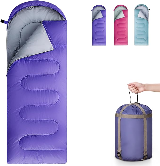 Sleeping Bags for Adults Teens &amp Kids - Use for 3-4 Seasons Warm &amp Cold Weather - LightweightWaterproof Use for Backpacking Hiking and Camping