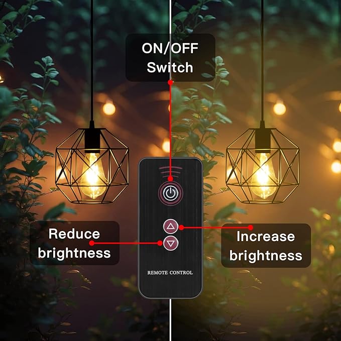Solar Pendant Lights Outdoor Shed Light Solar Powered Gazebo Lights Outdoor Chandelier Hanging LightsSolar Lights Indoor with Pull Cord for Home Chicken Coop Barn Garage Storage