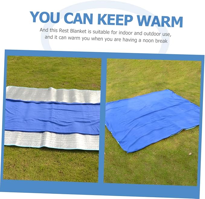 Mikikit Outdoor Ultralight Fleece Sleeping Bag Double-Sided Warm Camping Blanket for Adults Portable Travel Sleep Sack for Camping Hiking and Napping