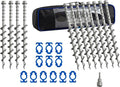 Homeon Wheels 12 Pcs Camping Ground Anchors Aluminum Screw Heavy Duty Metal Non-Rust Cast Tent Anchors for Securing Animals Tent Canopies Sheds Swing Sets Car Ports Trampoline