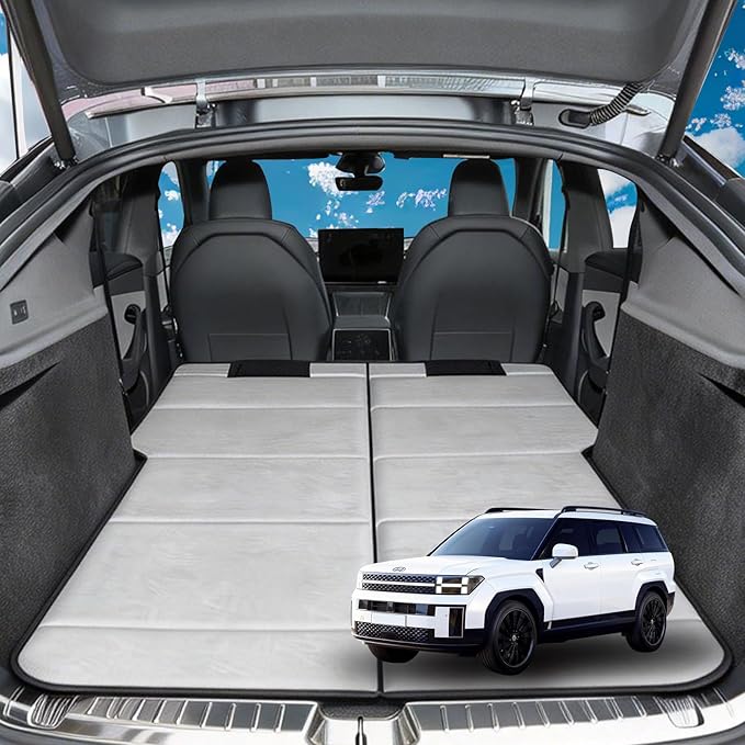 Non Inflatable Car Mattress for Hyundai Santa Fe Car Camping Mattress Upgraded Foldable Trunk Sleeping Pad with Storage Bag Portable Design for Camping Travel &amp Beach
