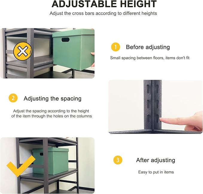 1980 * 1200 * 457mm Double-Sided Fence Style Storage Rack Kitchen Warehouse Bookshelf Garage Storage Rack