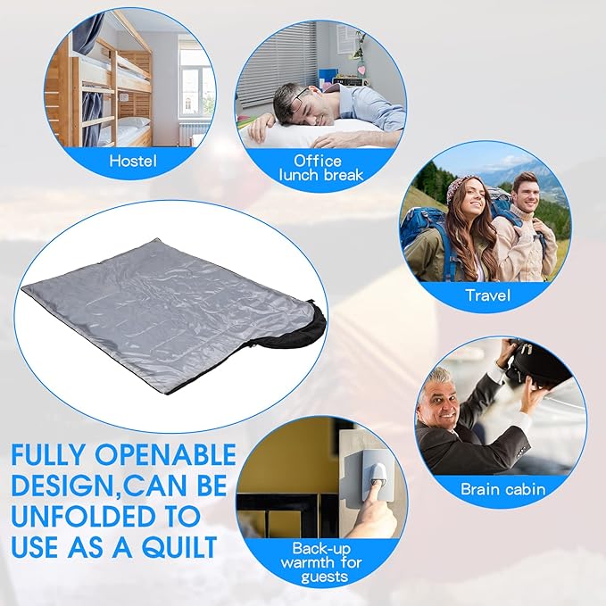 Macarrie 6 Pack Bulk Sleeping Bags for Homeless Donation 0 Degree Waterproof Sleeping Bags with Compression Sack for Adults Winter Cold Weather Care Camping Hiking Emergency