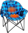 ABORON Oversized Heated Camping Chair Portable Folding Recliner with 3 Heat Settings Heavy-Duty Fully Padded Chair Supports Up to 500 lbs Ideal for Outdoor Adventures