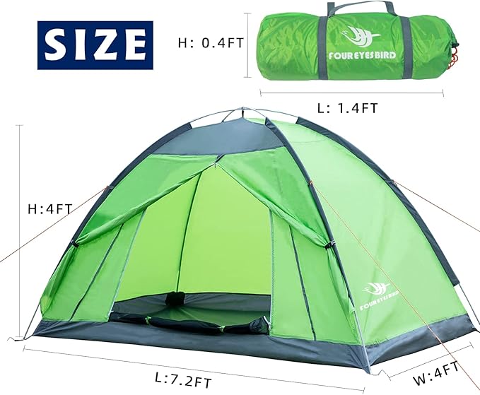 7.2 × 4 × 4 Feet Single Backpack Tent Waterproof Camping and Hiking Tent can be Used by One Person Light and Durable