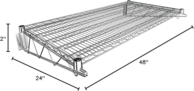 24 x 48 Chrome Wire Wall Mount Shelf