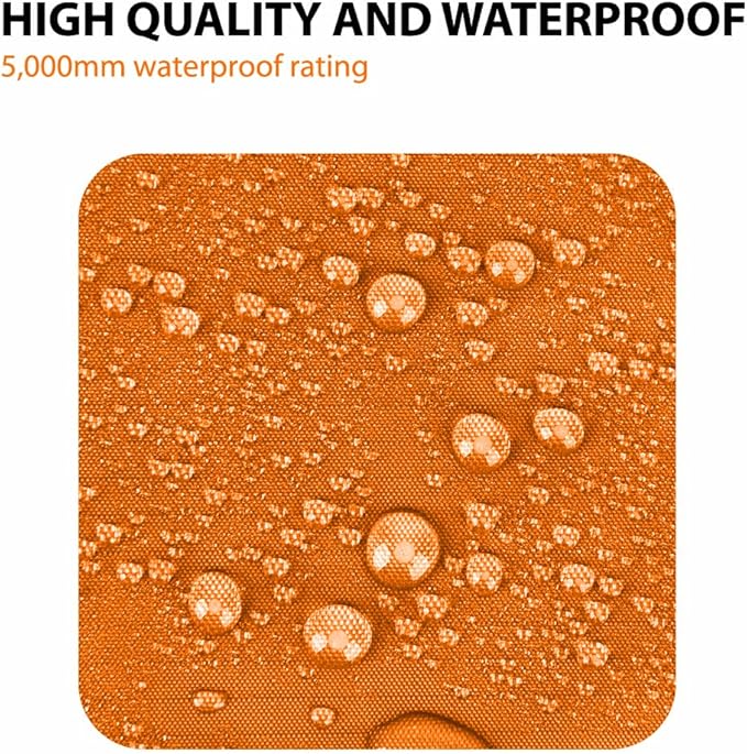 Gold Armour Rainfly Tarp Hammock Premium 14.7ft/12ft/10ft/8ft Rain Fly Cover Waterproof Ultralight Camping Shelter Canopy Survival Equipment Gear Camping Tent Accessories (Orange 10ft x 8ft)