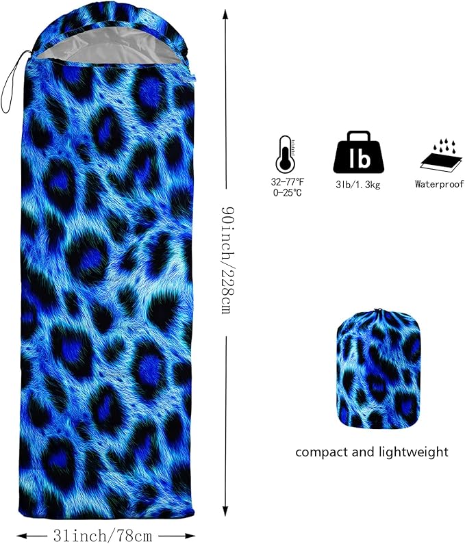 QOOMO Camping Sleeping Bags3 Season Warm &amp Cool WeatherLightweightWaterproof Sleeping Bags for Adults &amp KidsTravelingand OutdoorsCamping Gear Equipment