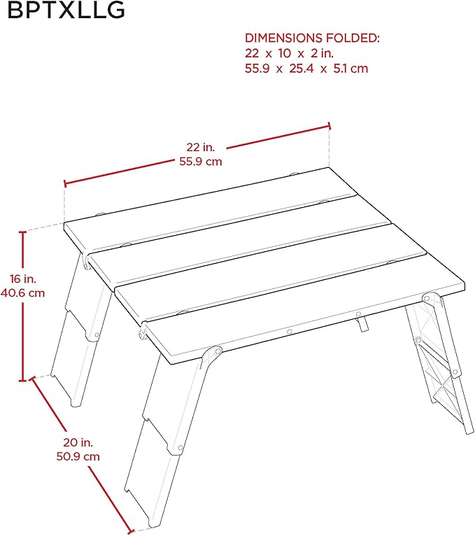 Life is Good Family Portable Outdoor Folding Table with Adjustable Height and Carry Bag for Beach Camping 30lb Weight Capacity 22 x 20 x 16
