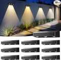Solar Fence Lights 1200 mAh Solar Wall Lights Outdoor Waterproof IP65 led for Outside Backyard Patio Front Porch Yard House Garden Pool Decor (10 Pack) 6 Modes