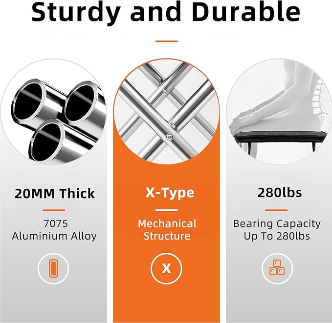 Camping Stool 16in Tall Portable Folding Stool with Carry Bag Upgraded Ultralight Chair with Roomy Seat for Adults Holds 280lbs Ideal for Hiking Fishing Outdoor Use Black