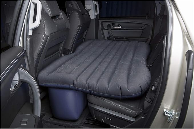 AirBedz by Pittman Outdoors - Inflatable Rear Seat Air Mattress Black - 55 Wide - Mid-Size Fits Jeeps Car SUV’s &amp Mid-Size Trucks Comes with Portable DC Air Pump
