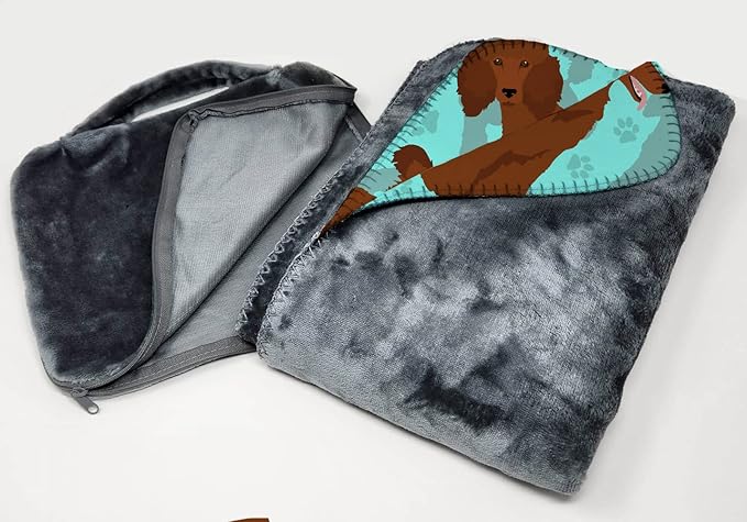Caroline's Treasures MLM1030TBLT Chocolate Standard Poodle Soft Travel Blanket with Bag Airplane Blanket Indoor Outdoor Camping Blanket for Traveling Picnics Beach Trips Concerts