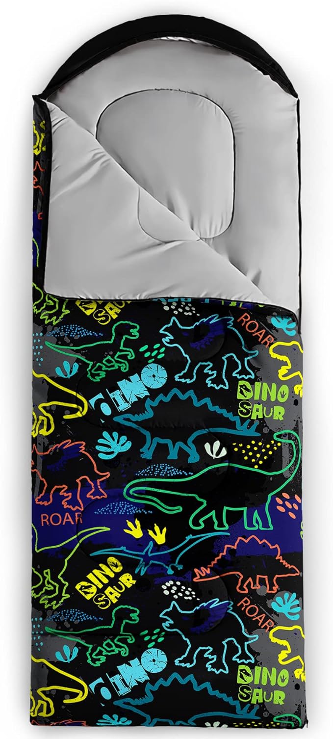 QOOMO Camping Sleeping Bags3 Season Warm &amp Cool WeatherLightweightWaterproof Sleeping Bags for Adults &amp KidsTravelingand OutdoorsCamping Gear Equipment