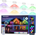 Permanent Outdoor Lights for House 100ft AI Smart Eave Lights with 60 LED Lights 66 Scene Modes with App/Remote Control for Christmas Decor IP67 Waterproof Compatible with Alexa Google Assistant