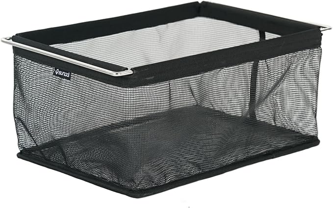 IGT Compatible Folding Mesh Drain Basket Folding Camping Table Storage Pouch Stainless Steel Frame Hanging Rack IGT Camping Table Accessories for Outdoor Cooking Picnic BBQ (1-Slot)