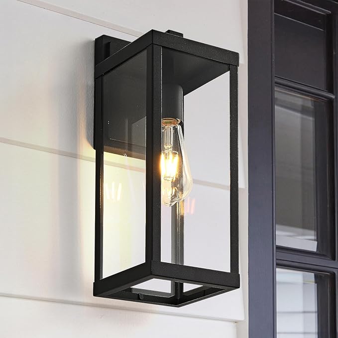 Black Outside Lights for House 15 H Outdoor Wall Sconce Waterproof Large Exterior Light Fixtures for Garage Doorway Porch Patio1 Pack
