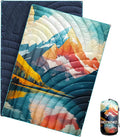 Camping BlanketPuffy Blanket Lightweight Packable Camping Blanket Outdoor Blanket for CampingTraveling Stadium Hiking Picnics