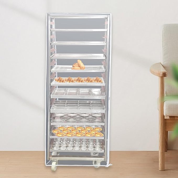 Bun Pan Rack Cover Baker Rack Cover23.03''x27.95''x61.02''Bakery Single Rack CoverBread Rack Cover for BakeryDining Room