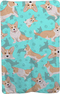 Caroline's Treasures MLM1047TBLT Fawn Cardigan Corgi Soft Travel Blanket with Bag Airplane Blanket Indoor Outdoor Camping Blanket for Traveling Picnics Beach Trips Concerts