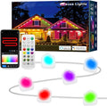 Permanent Outdoor Christmas Lights 100ft with 72 LED RGB Lights Smart Works with APP Alexa &amp Google Assistant