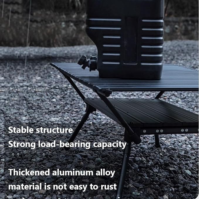 Adjustable Outdoor Camping Table Aluminum Double Lift Folding Table Stable and Lightweight Portable Picnic Table Suitable for Outdoor Camping Picnic Barbecue
