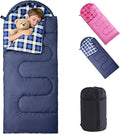 Uniqwamer Kids Sleeping Bag for Girls Boys - 4 Seasons Cold &amp Warm Weather Flannel Camping Sleeping Bags Lightweight &amp Waterproof 45°F Sleeping Bag for Camping Hiking Outdoor Travel