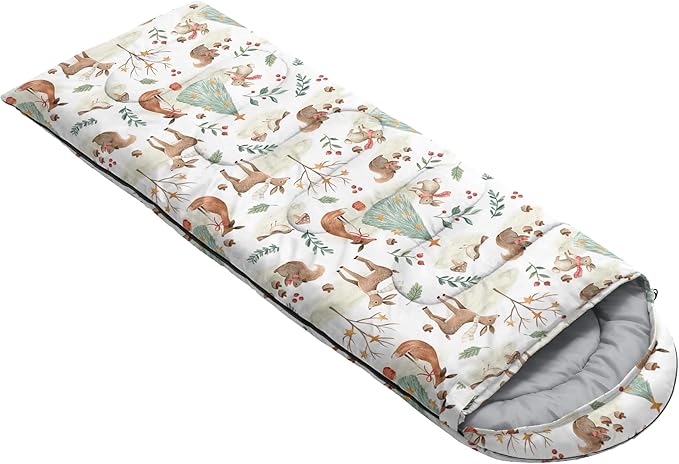 QOOMO Camping Sleeping Bags3 Season Warm &amp Cool WeatherLightweightWaterproof Sleeping Bags for Adults &amp KidsTravelingand OutdoorsCamping Gear Equipment